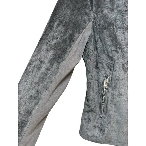 BlankNYC Ultra Suede Pewter Tailored Jacket Size Medium - Picture 5 of 8